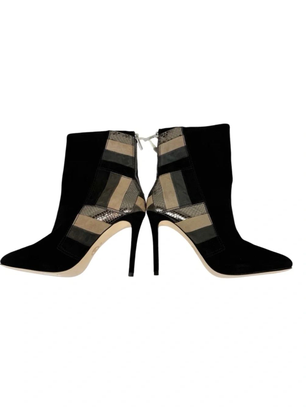 Michael Michael Kors Rosamond Suede Patchwork Stiletto Booties Boots Size 9